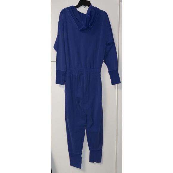 NWT Free People Movement Training Day Jumpsuit Cotton Fleece Medium Blue $128 - Picture 7 of 9